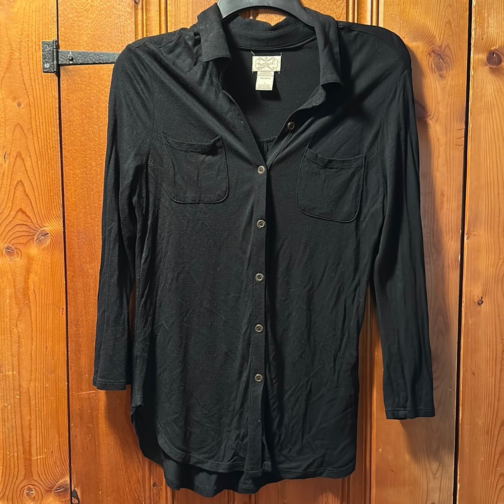 Black Button Up Blouse
